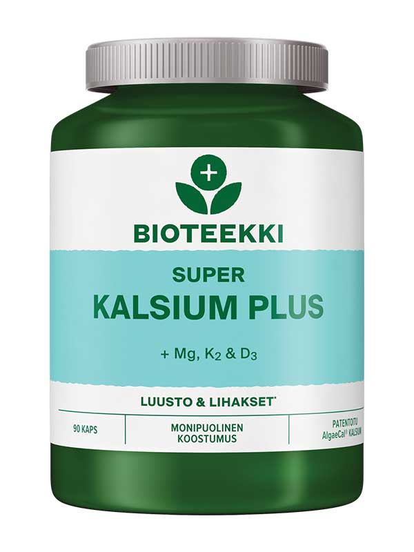 Bioteekki Super Kalsium Plus 90 kapseli - Luusto ja Lihakset - Salonmarjoahola - Shop