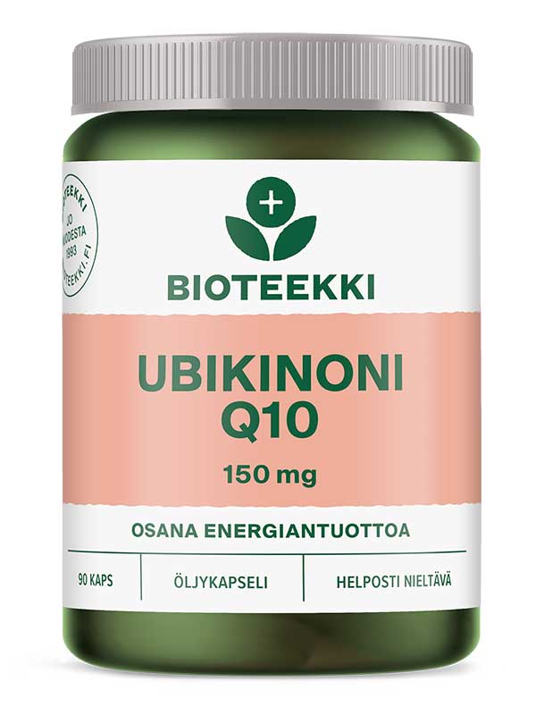 Bioteekki Ubikinoni Q10 90 kapseli - Osana Energiantuotantoa - Salonmarjoahola - Shop