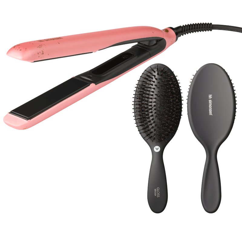 HH Simonsen Peachy Gold muotoilurauta ja Gloss - hiusharja - Salonmarjoahola - Shop