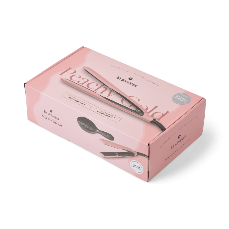 HH Simonsen Peachy Gold muotoilurauta ja Gloss - hiusharja - Salonmarjoahola - Shop