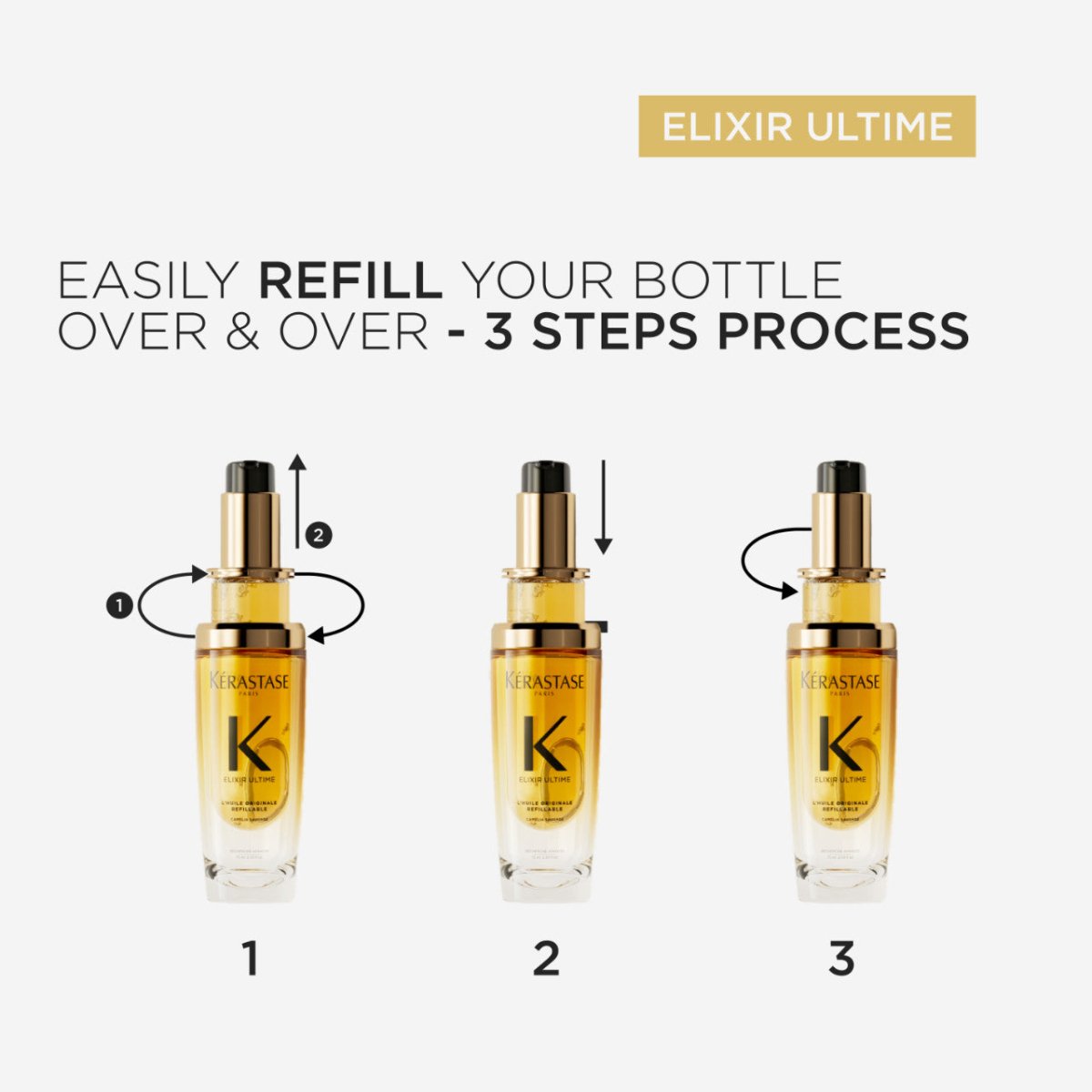 Kerastase Elixir Ultime L’Huile originale hiusöljy refill täyttöpullo - Salonmarjoahola - Shop