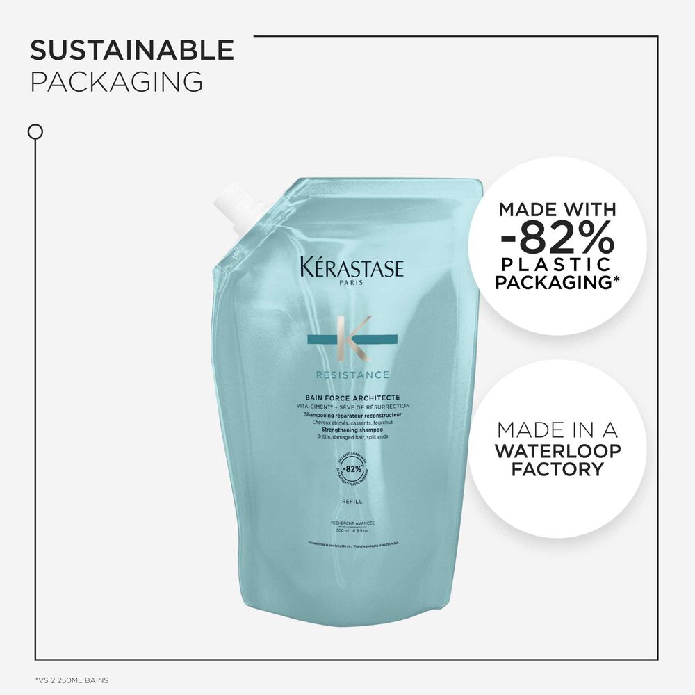 Kerastase Resistance Bain Force Architecte Shampoo Refill 500ml - Salonmarjoahola - Shop