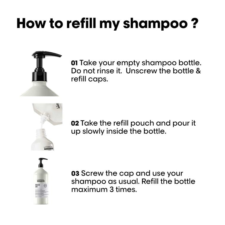 L'Oréal SÉRIE EXPERT Metal DX Shampoo 1000ml refill - Salonmarjoahola - Shop
