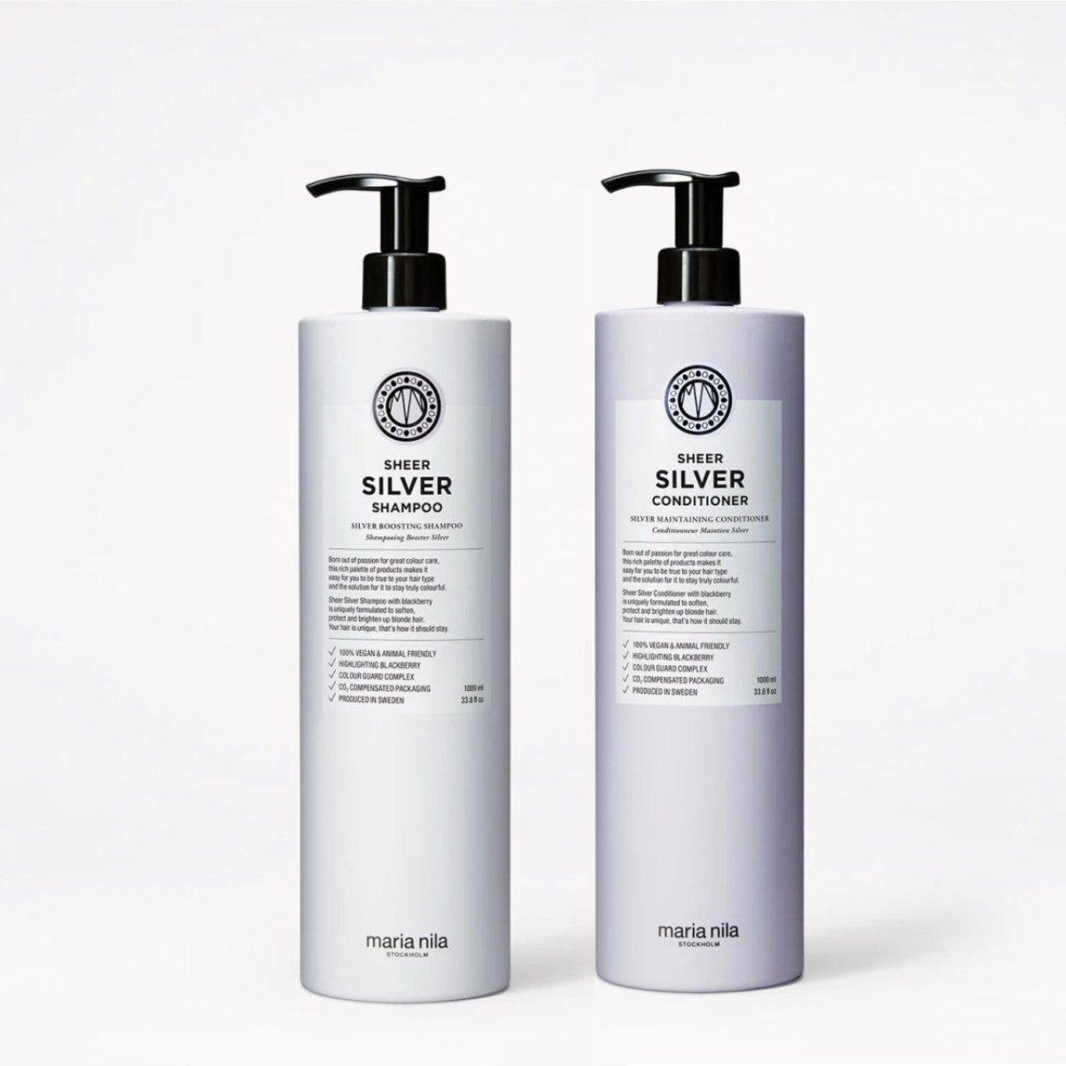 Maria Nila Sheer Silver Bundle Shampoo 1000 ml & Conditioner 1000 ml - Salonmarjoahola - Shop