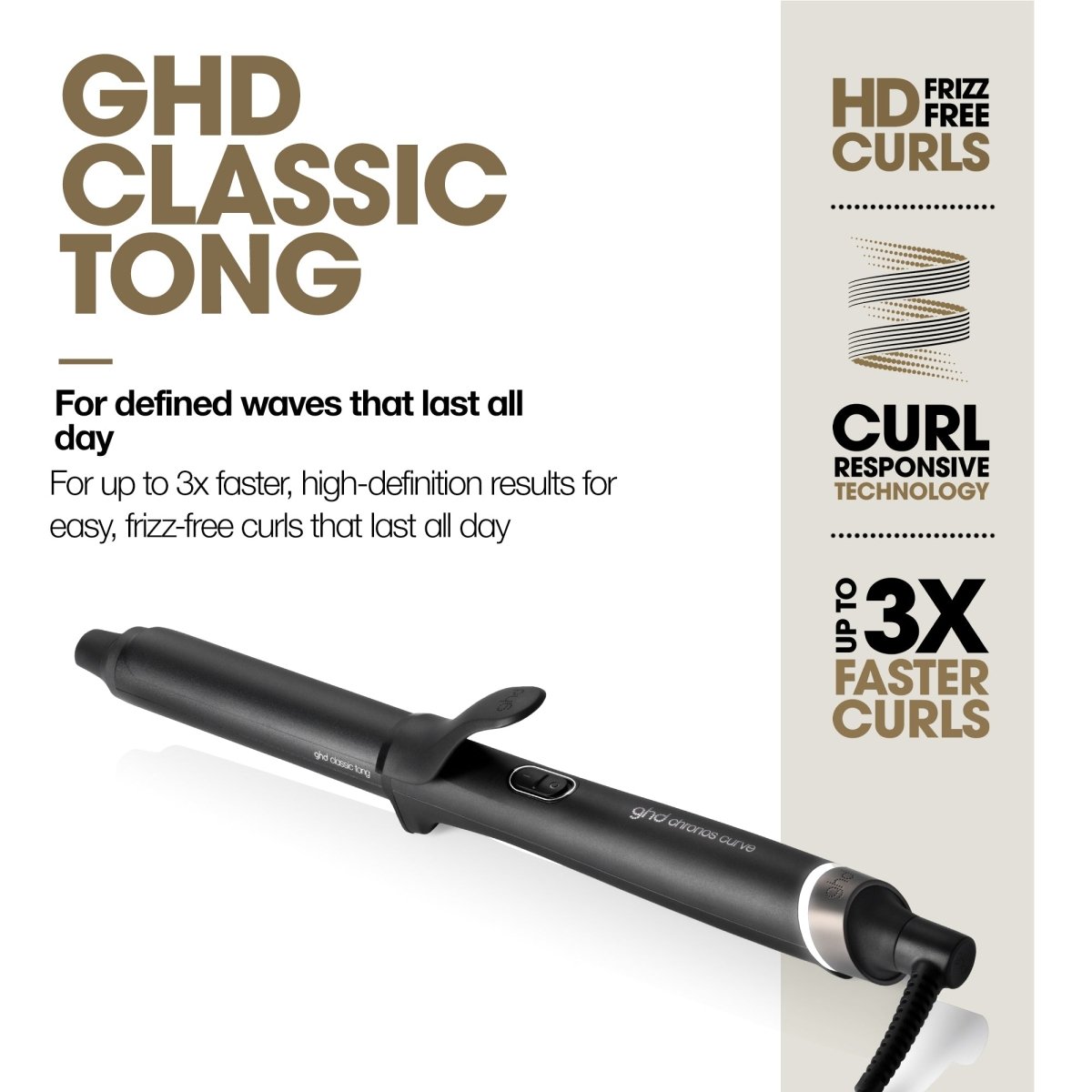 UUSI GHD Chronos Curve Classic Tong 26mm - KIHARRIN EROTTUVIIN LAINEISIIN - Salonmarjoahola - Shop