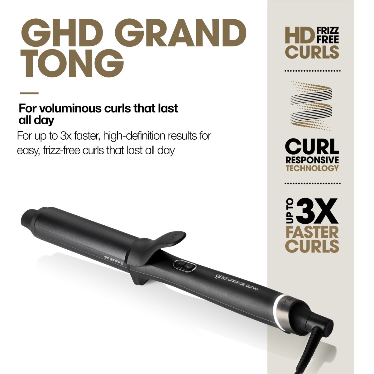 UUSI GHD CHRONOS Curve Grand Tong 32mm - KIHARRIN SUURILLE TUUHEILLE KIHAROILLE - Salonmarjoahola - Shop