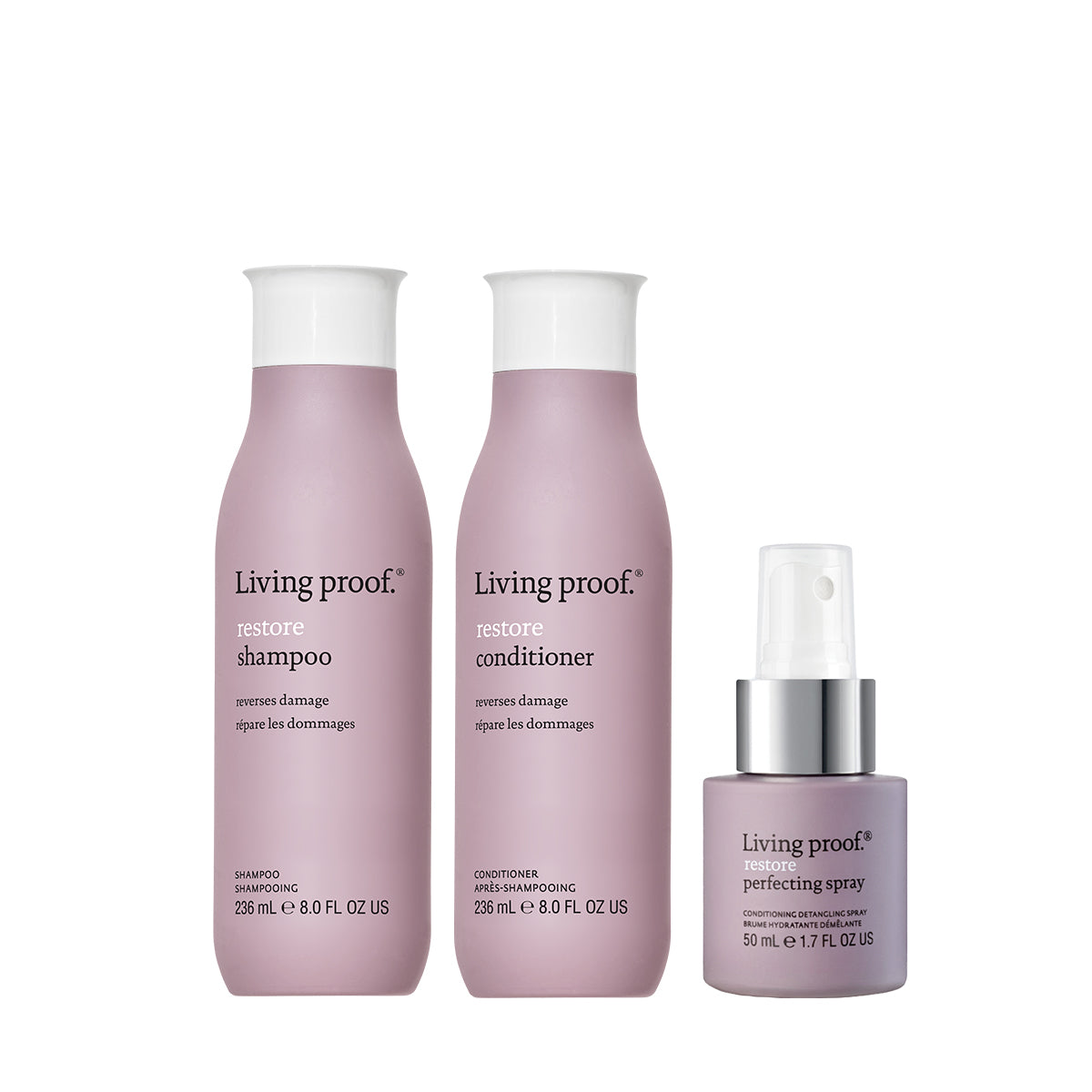 Living Proof Restore Shampoo and Conditioner 236ml + Perfecting Spray 50ml