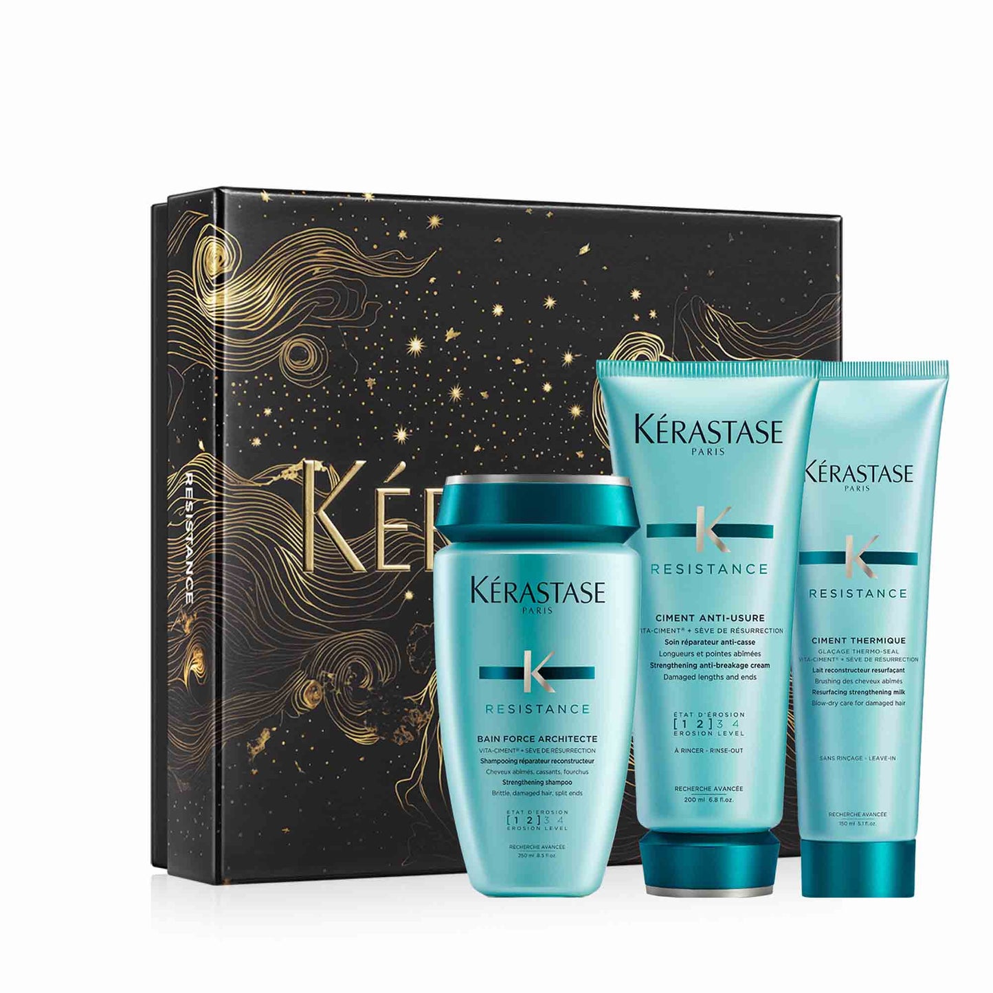 KERASTASE RESISTANCE Fondant Holidays Set 2024 vahingoittuneille hiuksille