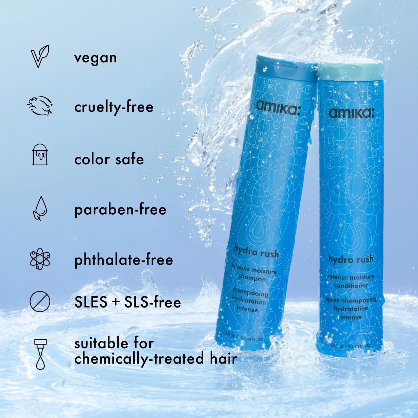 Amika Hydro Rush Intense Moisture Shampoo 1000ml