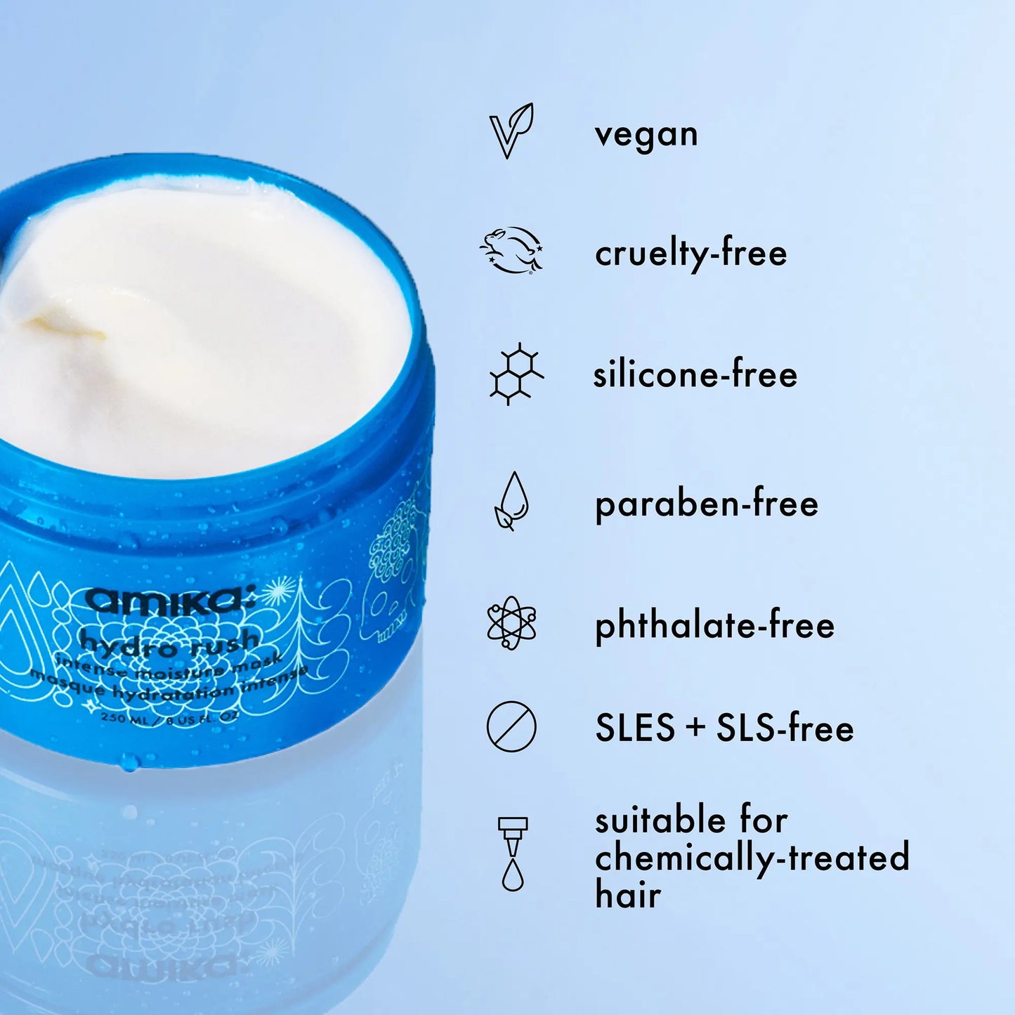 Amika Hydro Rush Intense Moisture Hair Mask 500ml