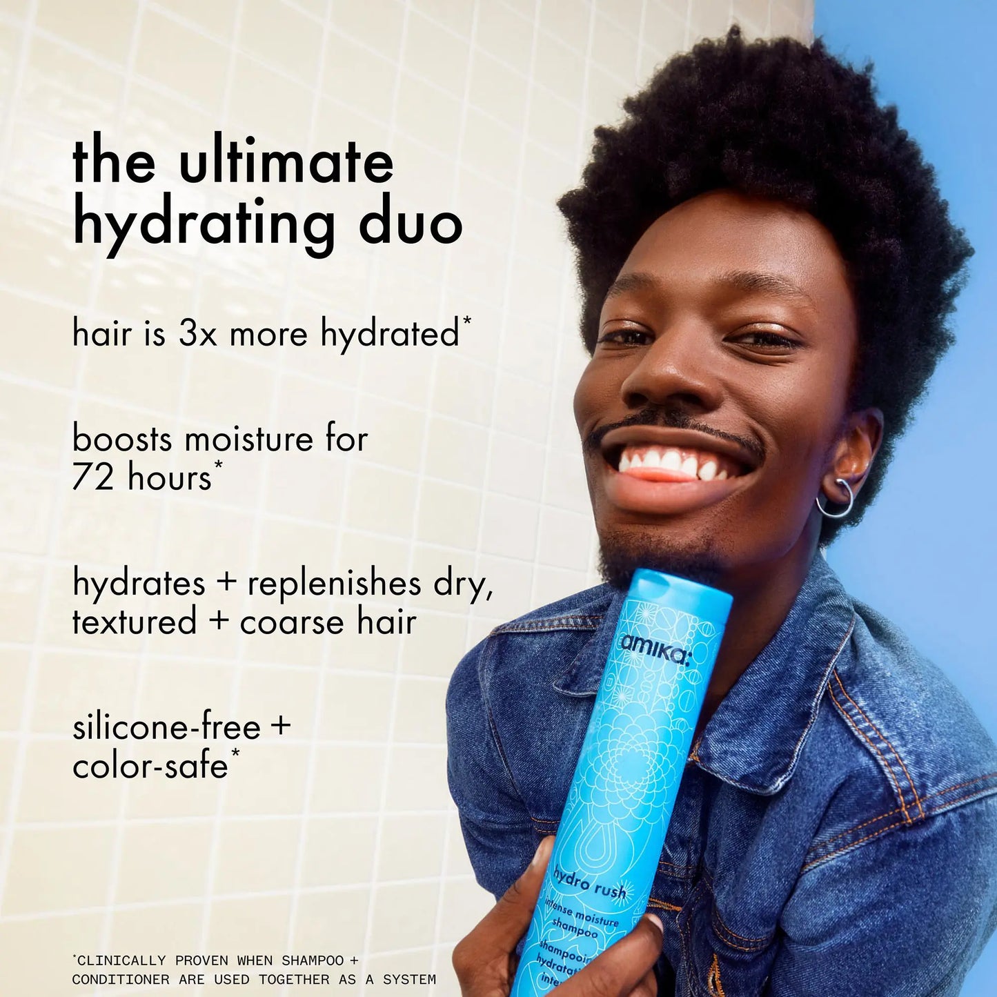 Amika Hydro Rush Intense Moisture Shampoo 1000ml