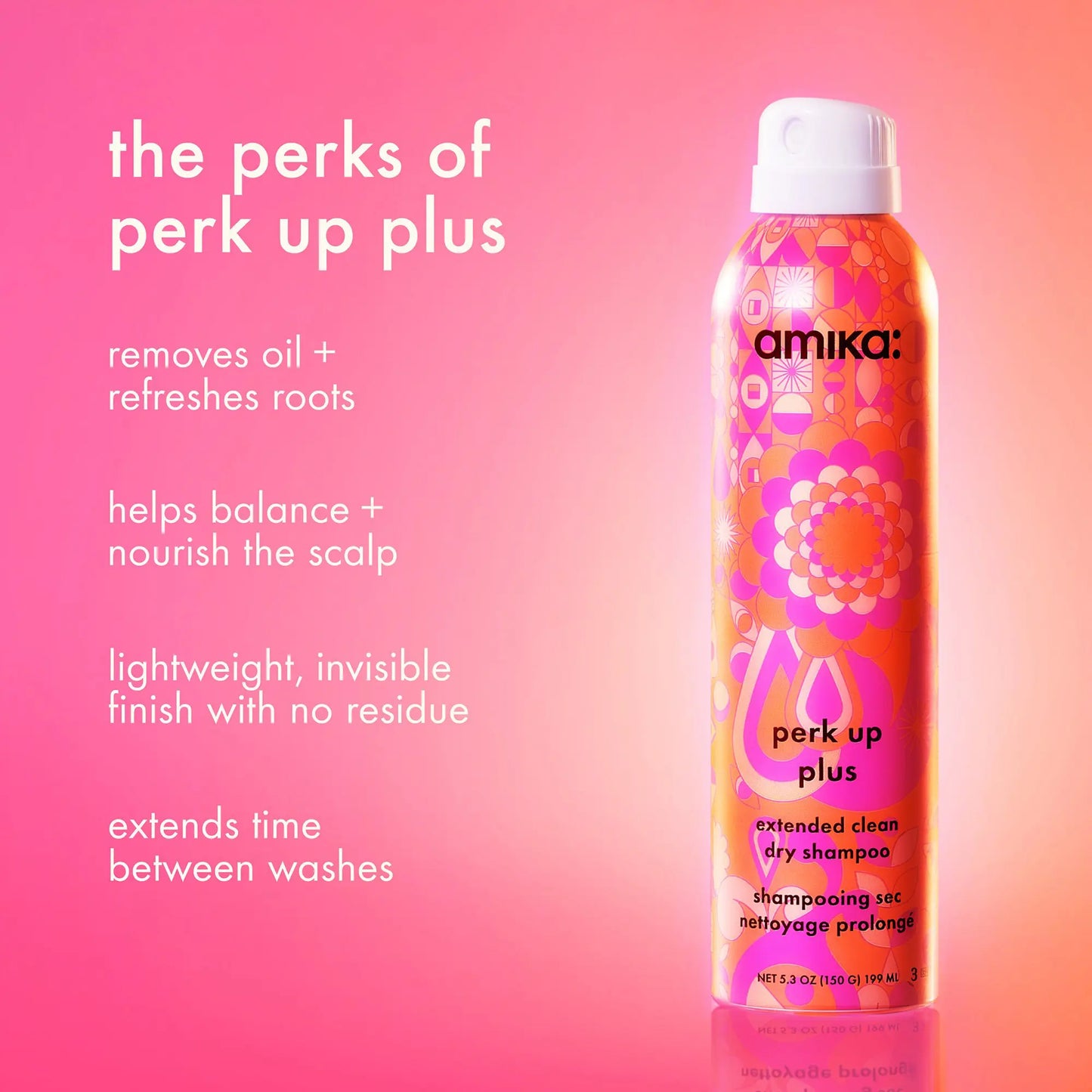 Amika Perk Up Plus Extended Clean Dry Shampoo 208ml