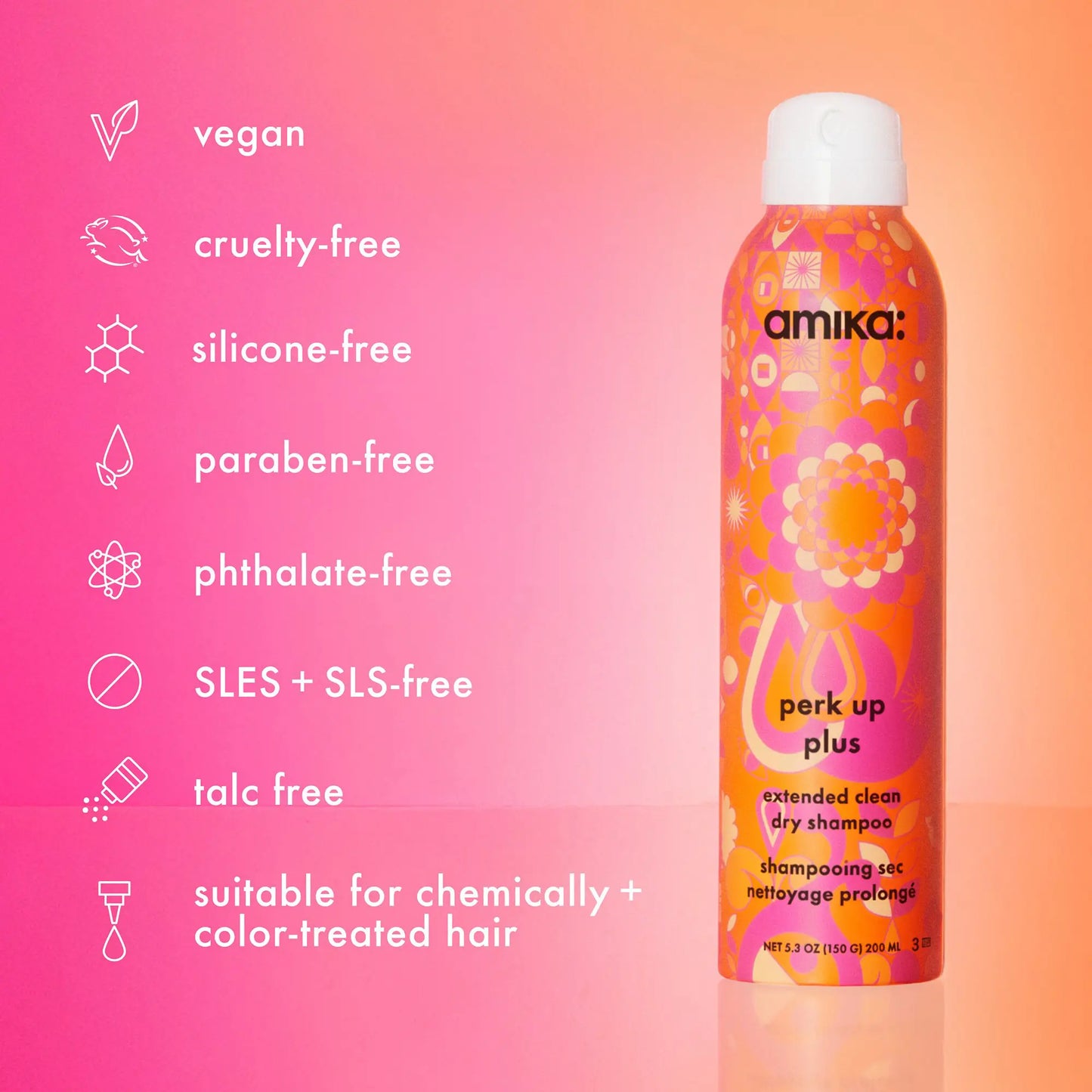 Amika Perk Up Plus Extended Clean Dry Shampoo 208ml
