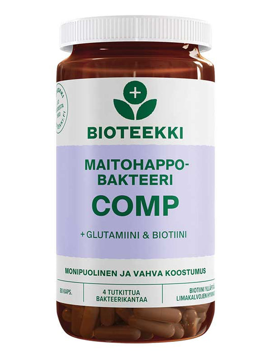 Bioteekki Maitohappobakteeri Comp 80 kapseli - Salonmarjoahola - Shop