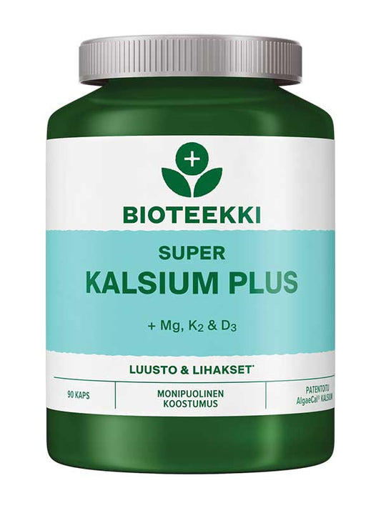 Bioteekki Super Kalsium Plus 90 kapseli - Luusto ja Lihakset - Salonmarjoahola - Shop