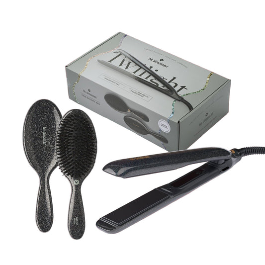 HH Simonsen Twilight - muotoilurauta + Gloss - hiusharja – Holiday 25 - Salonmarjoahola - Shop