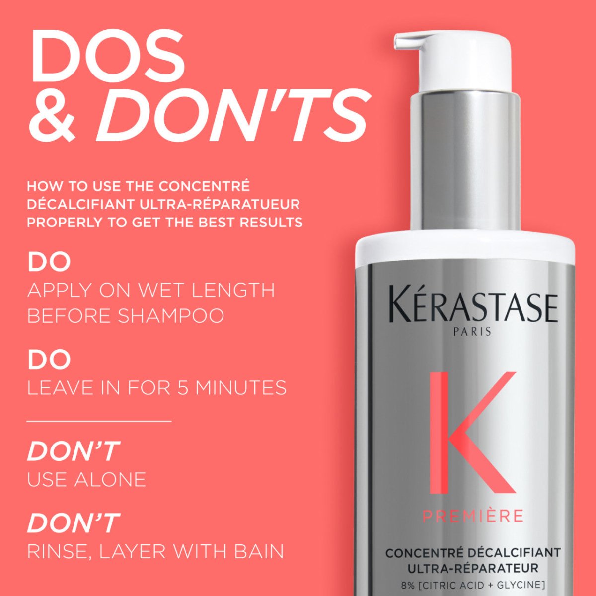 Kerastase Concentré Décalcifiant Ultra - Réparateur 250ml - Salonmarjoahola - Shop