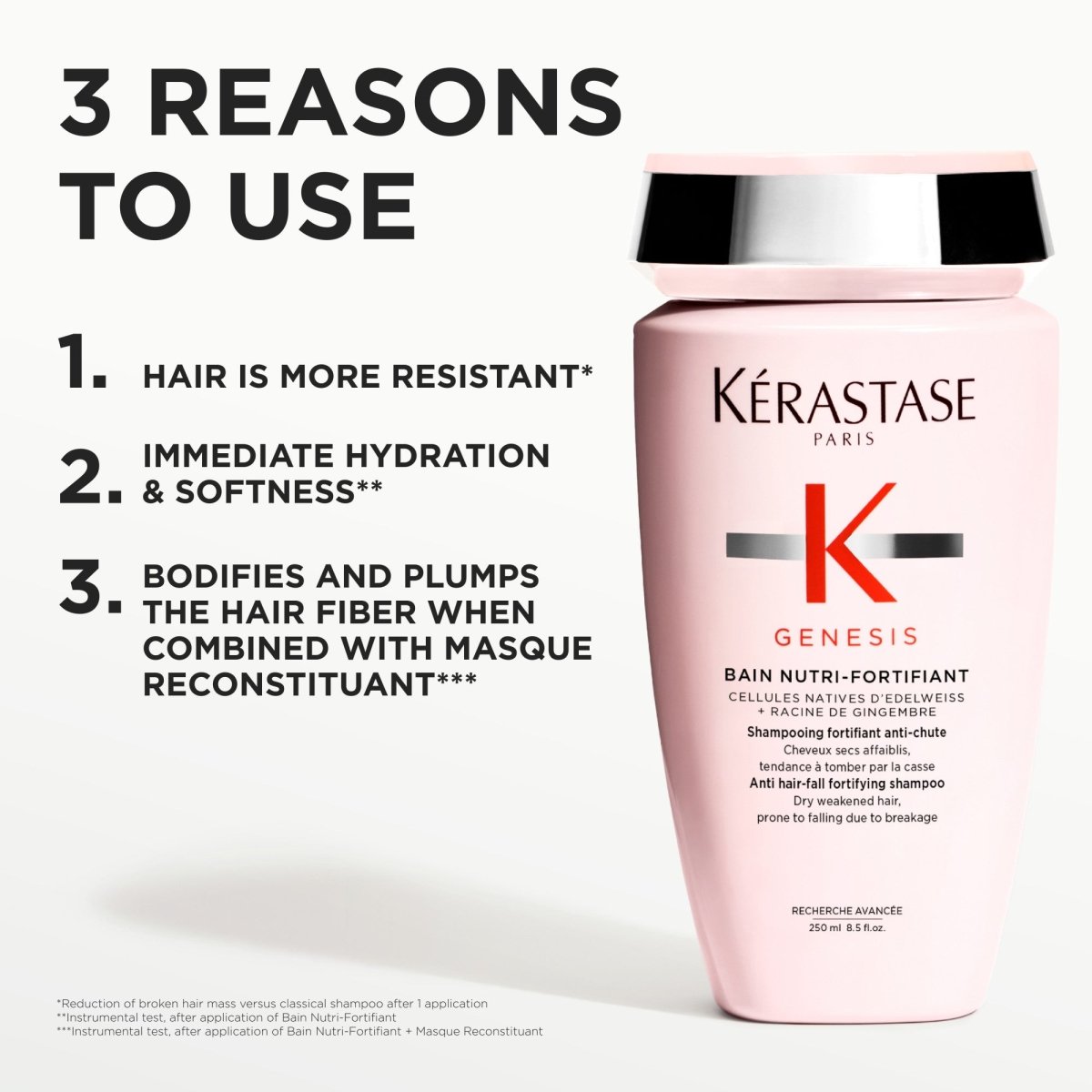 Kerastase Genesis Bain Nutri Fortifiant shampoo 250ml - Salonmarjoahola-Shop