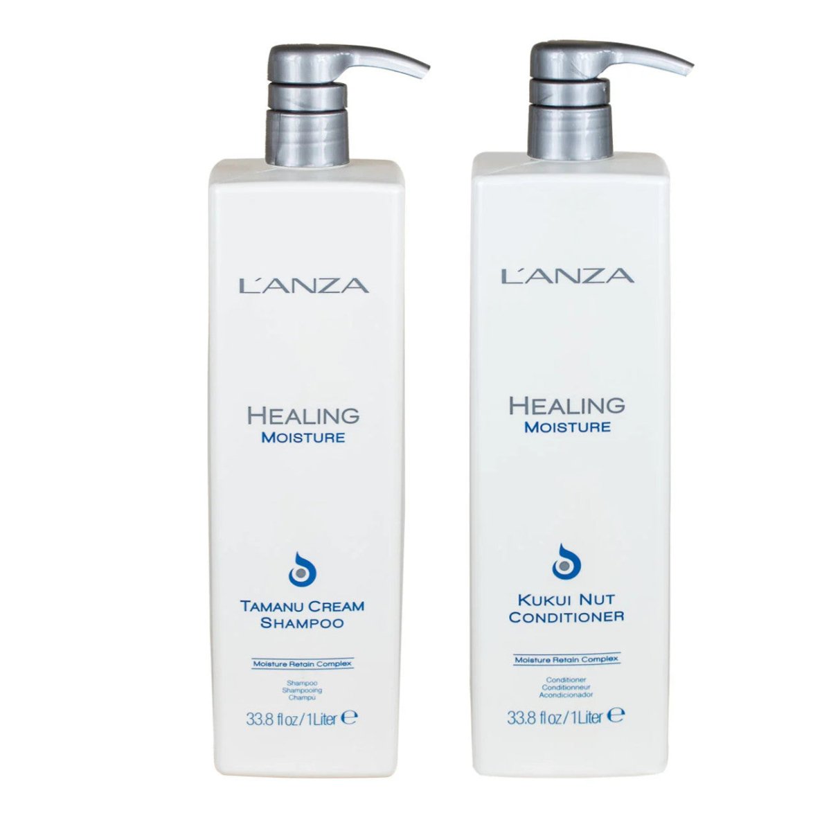 LANZA Healing Moisture Tamanu Cream Shampoo ja Hoitoaine Combo 1000 ml - Salonmarjoahola - Shop