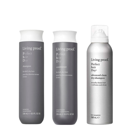 Living proof Perfect Hair Day (phd) shampoo+hoitoaine+Clean advanced kuivashampoo - Salonmarjoahola - Shop