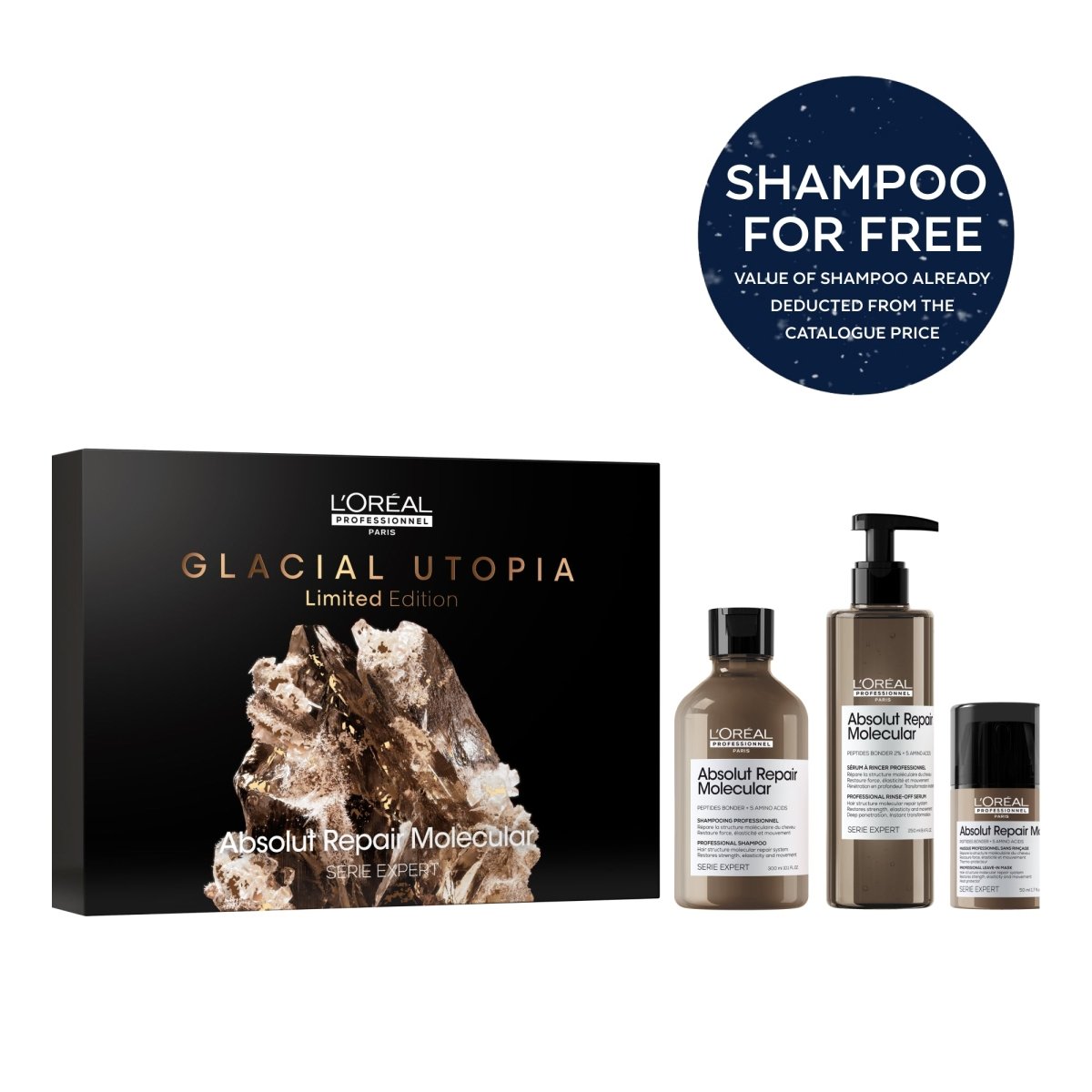 Loreal Absolut Repair Molecular Trio Set 2024 For Damaged Hair - Salonmarjoahola - Shop