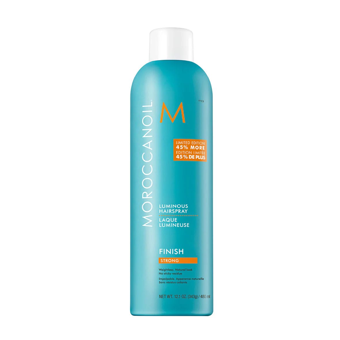 MOROCCANOIL Luminous Hairspray JUMBO - Valovoimaine hiuskiinne 480ml - Salonmarjoahola - Shop