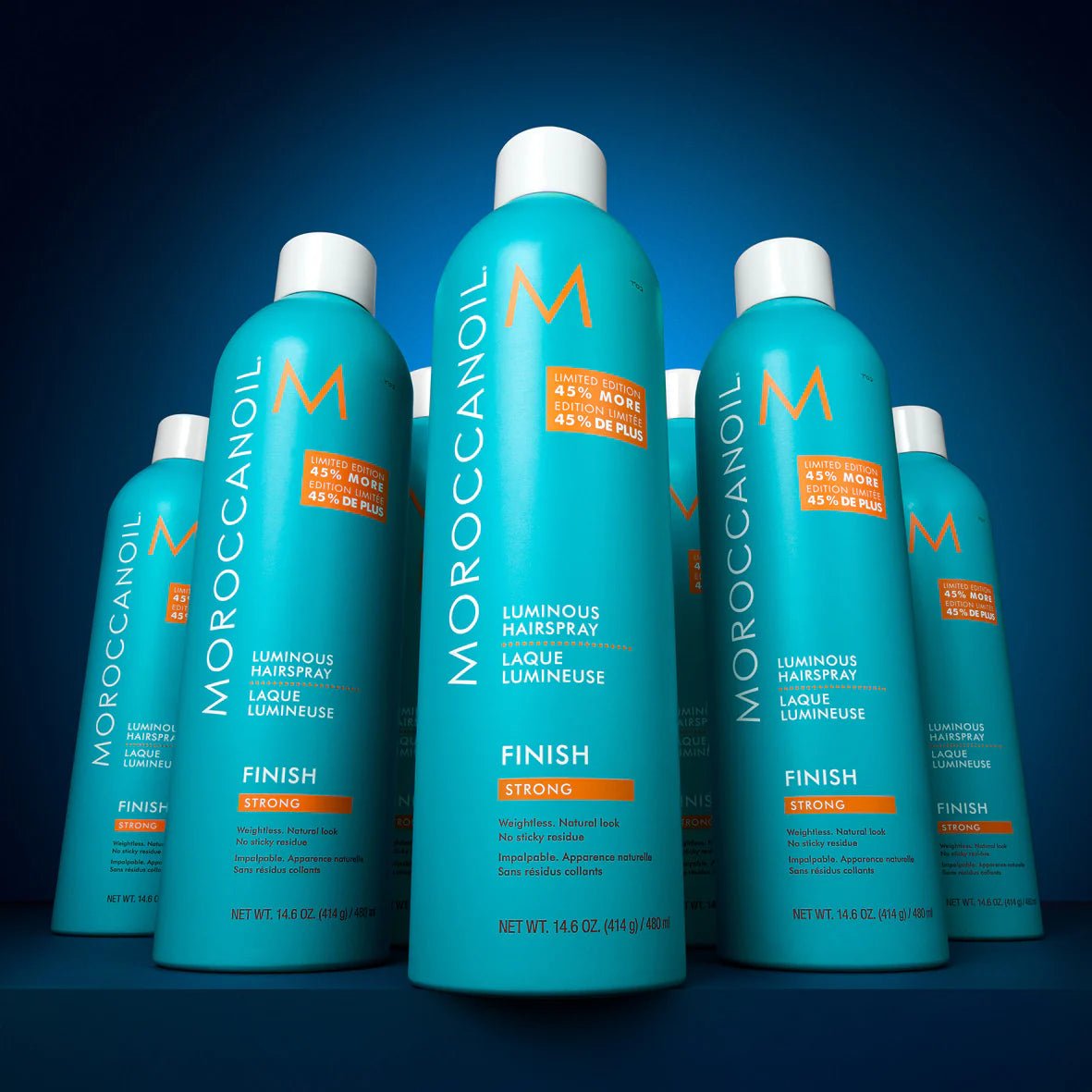 MOROCCANOIL Luminous Hairspray JUMBO - Valovoimaine hiuskiinne 480ml - Salonmarjoahola - Shop