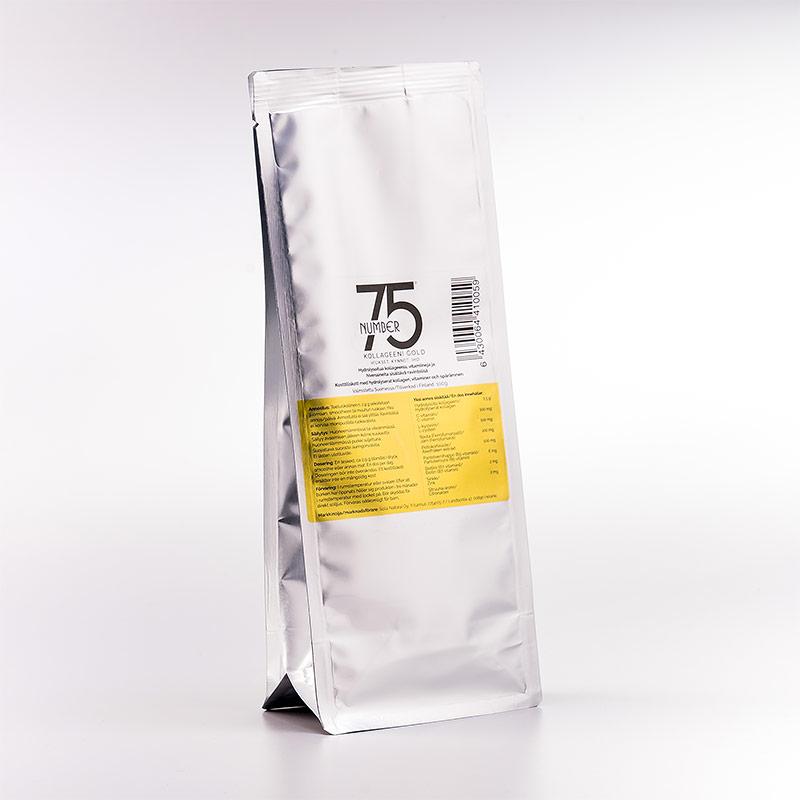 N:o75 Kollageeni Gold hiuksille ja iholle täyttöpussi 100 g - Salonmarjoahola - Shop