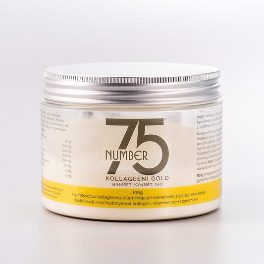 N:o75 Kollageenijauhe Gold hiuksille ja iholle 100g - Salonmarjoahola - Shop