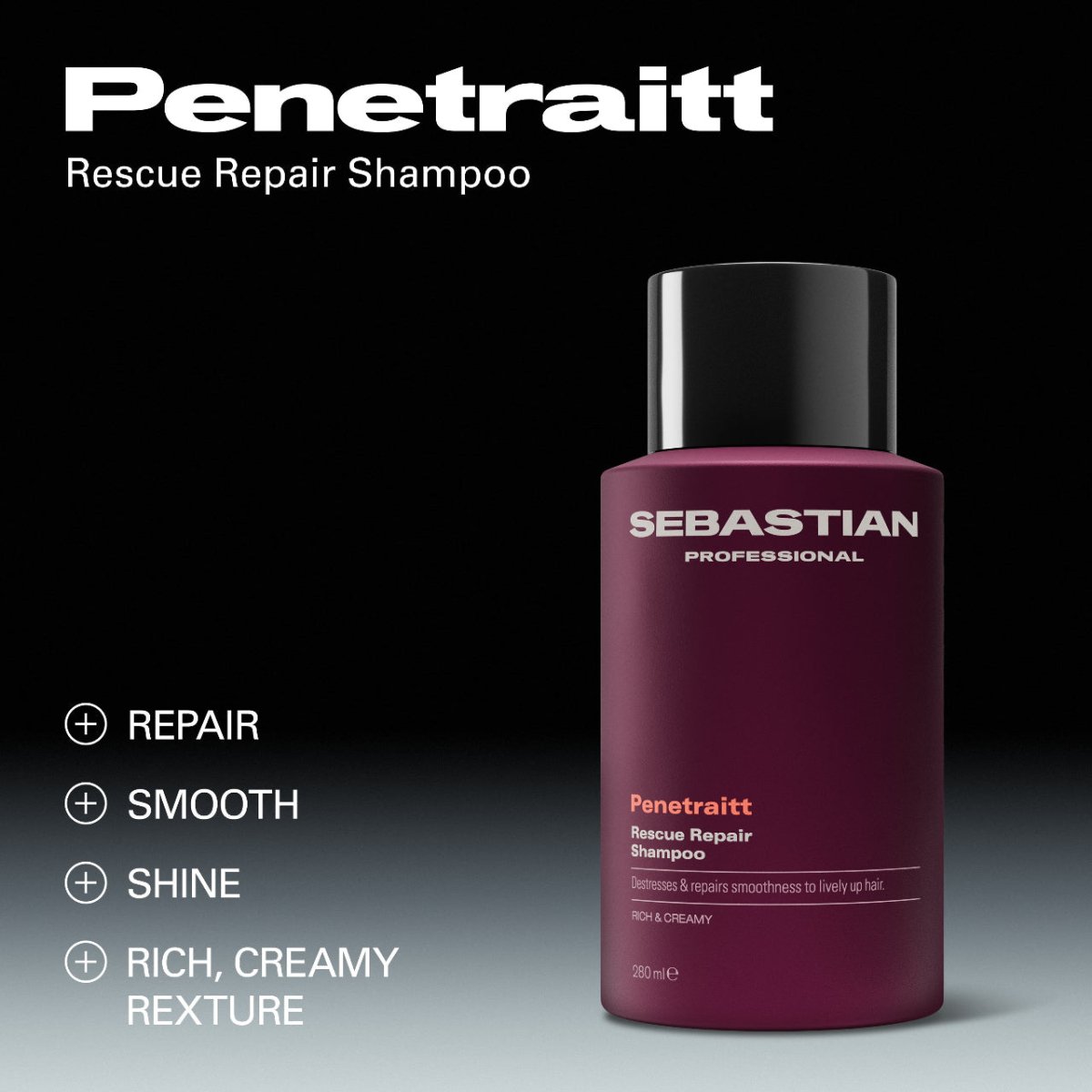 Sebastian Professional Penetraitt Rescue Repair Shampoo 280ml - Salonmarjoahola - Shop