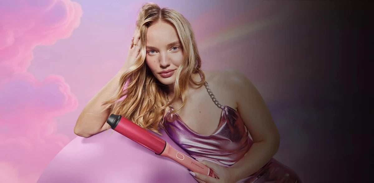 UUSI GHD CHRONOS CURVE MAX - Sauvakiharrin (38mm runko) Rentoihin laineisiin - CANDY CORAL - Salonmarjoahola - Shop