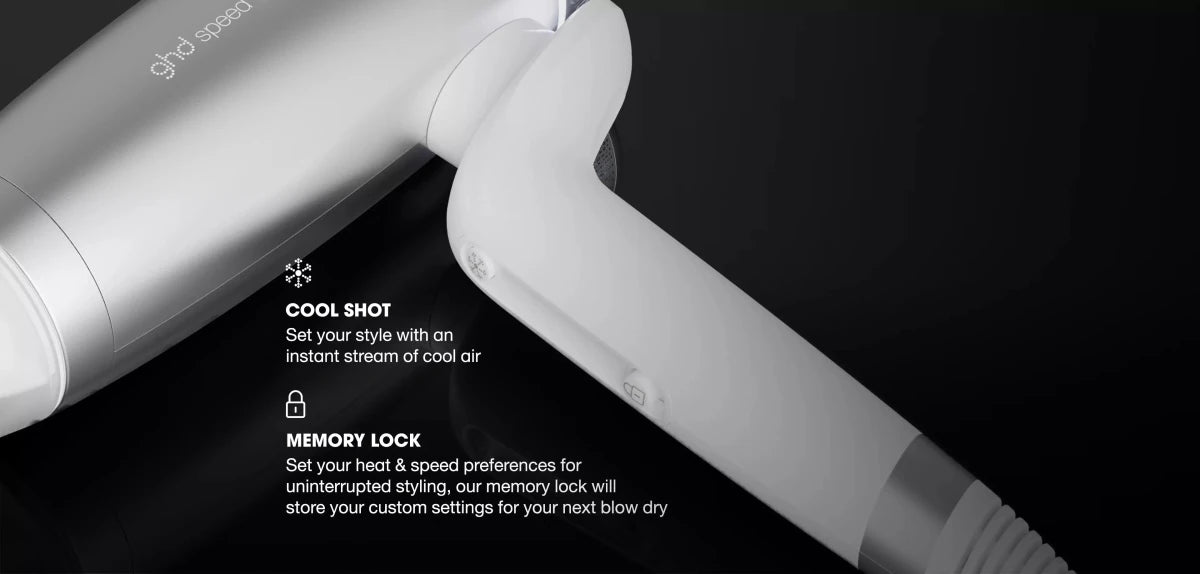 UUSI ghd Speed icon - Hiustenkuivaaja - Hopeavalkoinen - Salonmarjoahola - Shop