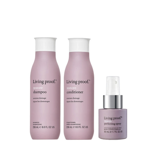 Living Proof Restore Shampoo ja Conditioner 236ml + Perfecting Spray 50ml - Salonmarjoahola - Shop